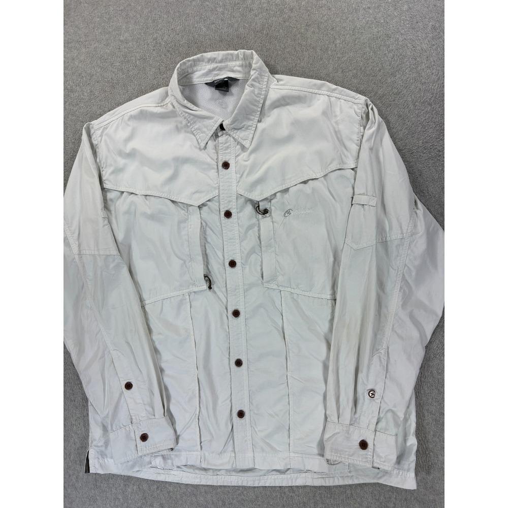 Cloudveil Long Sleeve Performance Button Down Shirt (Men's XL) Off White